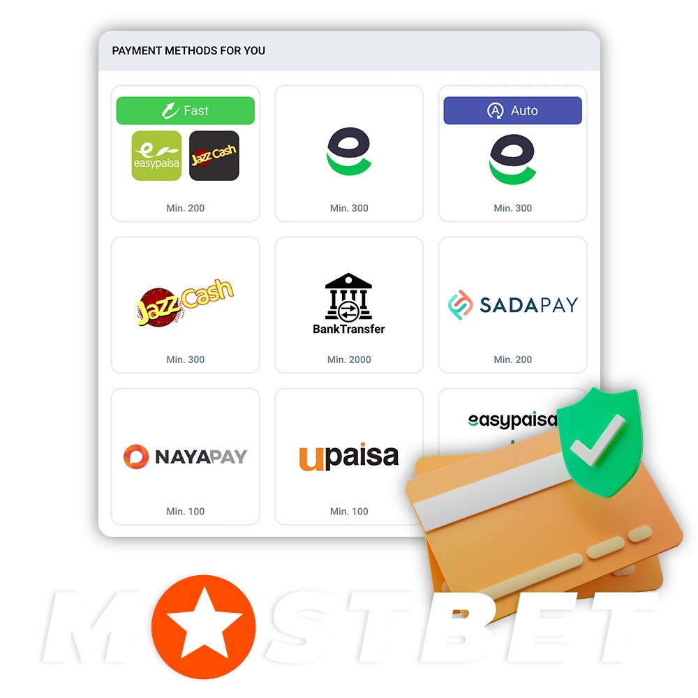 Get instant deposit transfers and withdrawals from Mostbet.