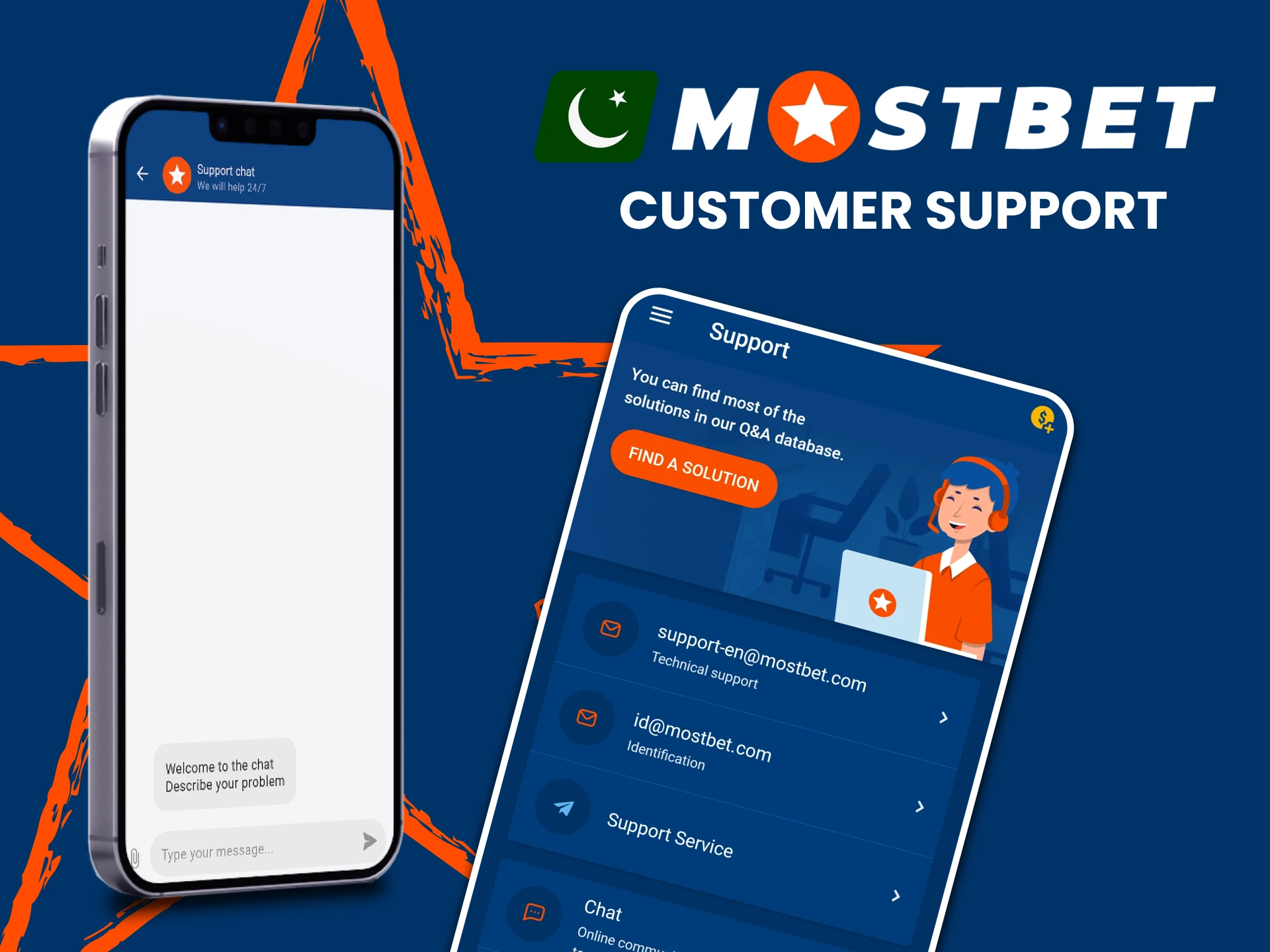 You can always contact support in the Mostbet application.