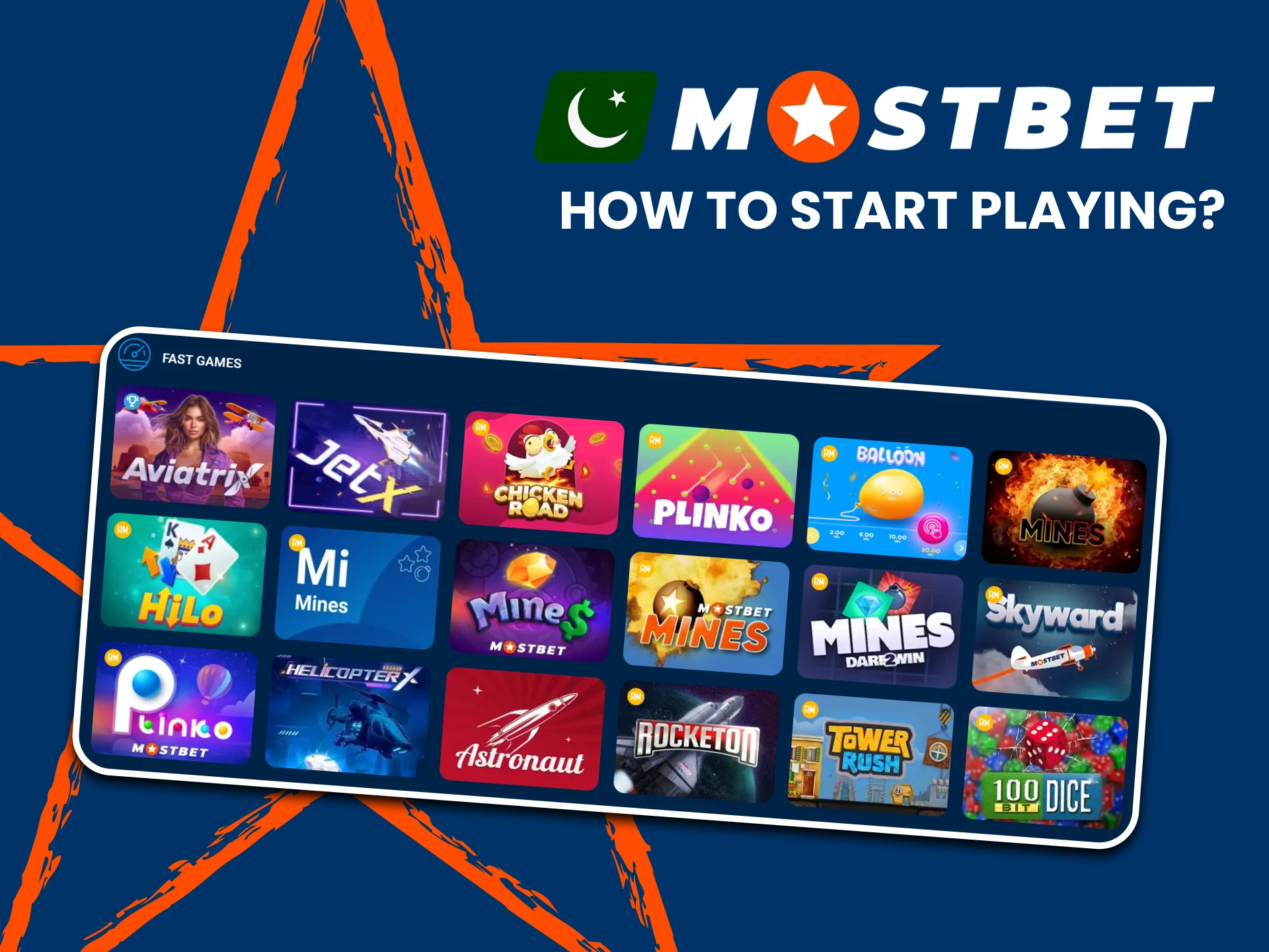 Go to the casino section to play Aviator on Mostbet.