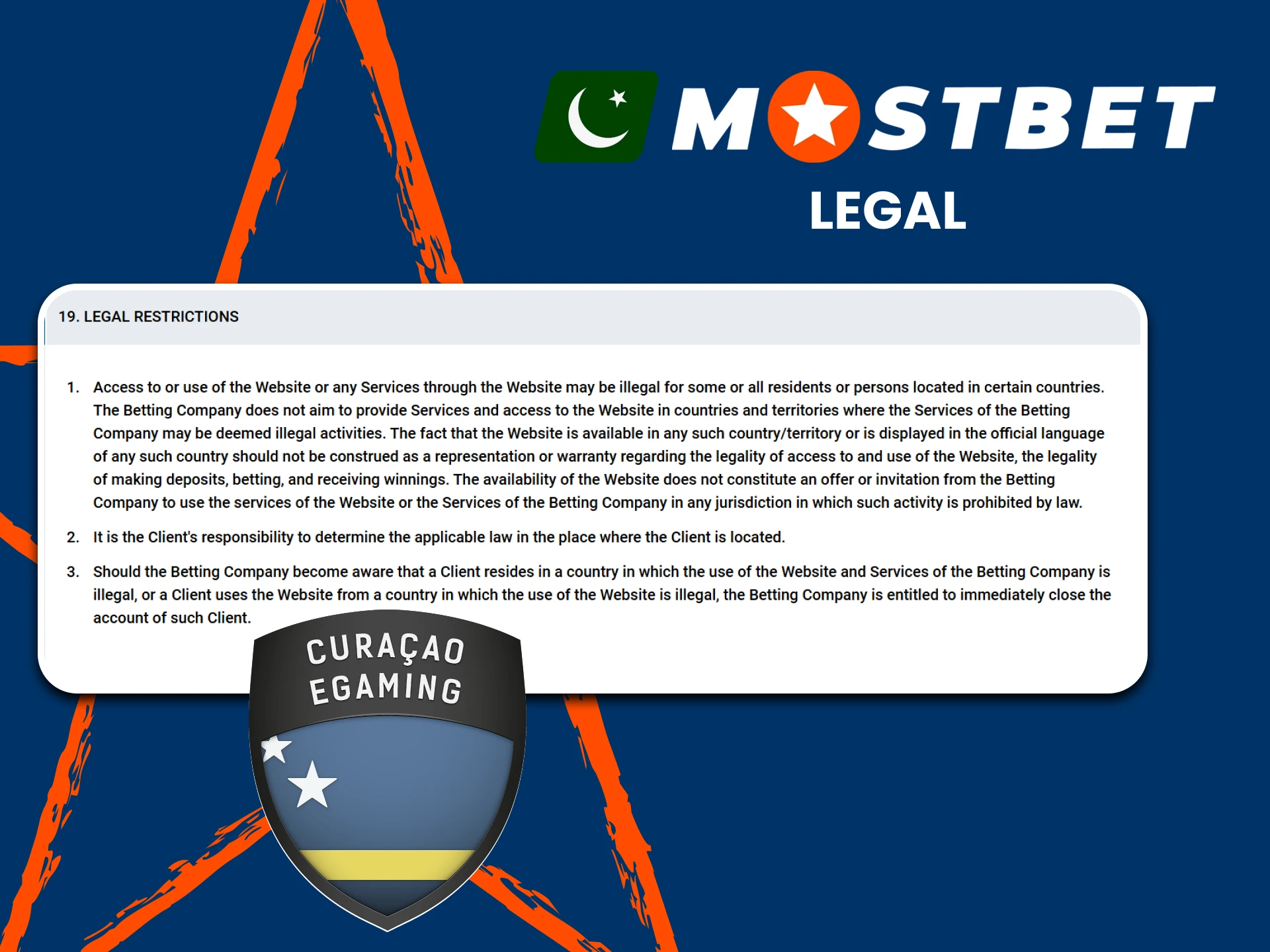 Cricket betting is legal with Mostbet.