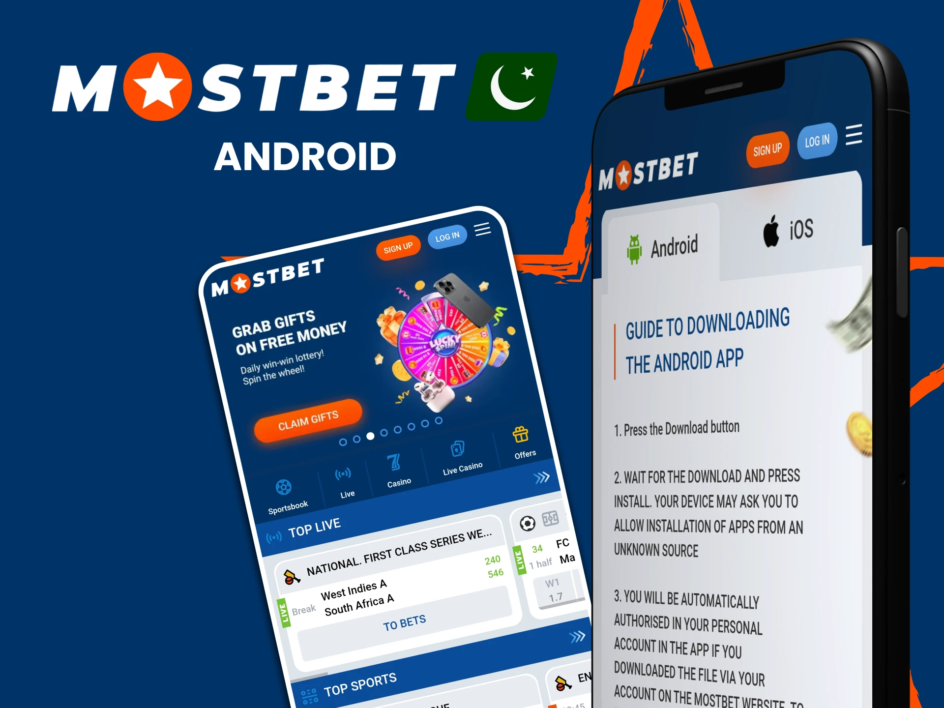 Download Mostbet app for Android.