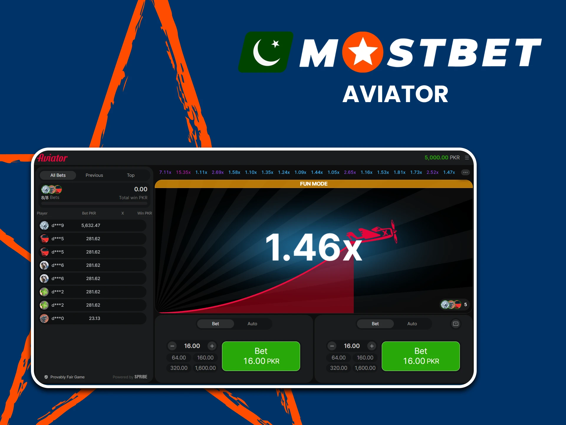 Play Aviator with Mostbet.