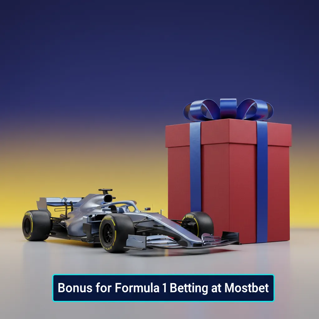 Mostbet Formula 1 betting bonus banner for new users in Pakistan; claim first deposit sports bonus in PKR.