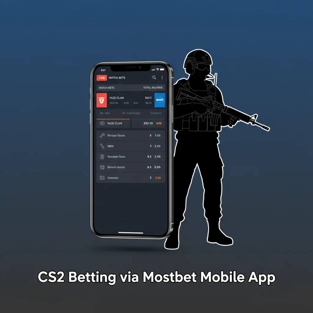 Mostbet mobile app screen showing CS2 betting on G2 vs NAVI, odds, PKR stake, and live notifications for Pakistan.