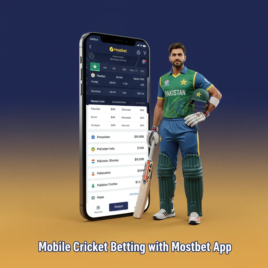 Mostbet app for Android and iOS, cricket betting with live odds, PKR stakes, Quick Bet, cash out, and Pre-Match/Live tabs.