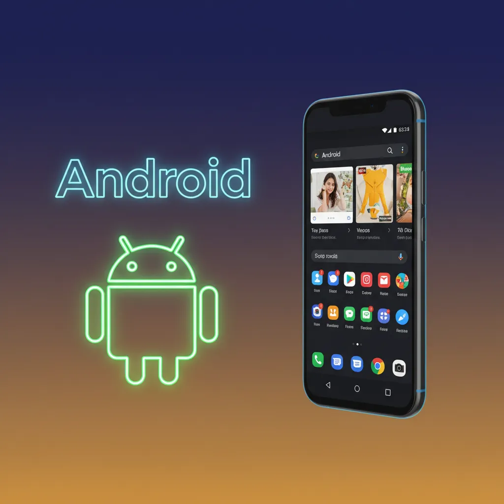 Android phone showing install steps: Start using, get APK, allow unknown apps, install, launch, grant permissions (~100MB)