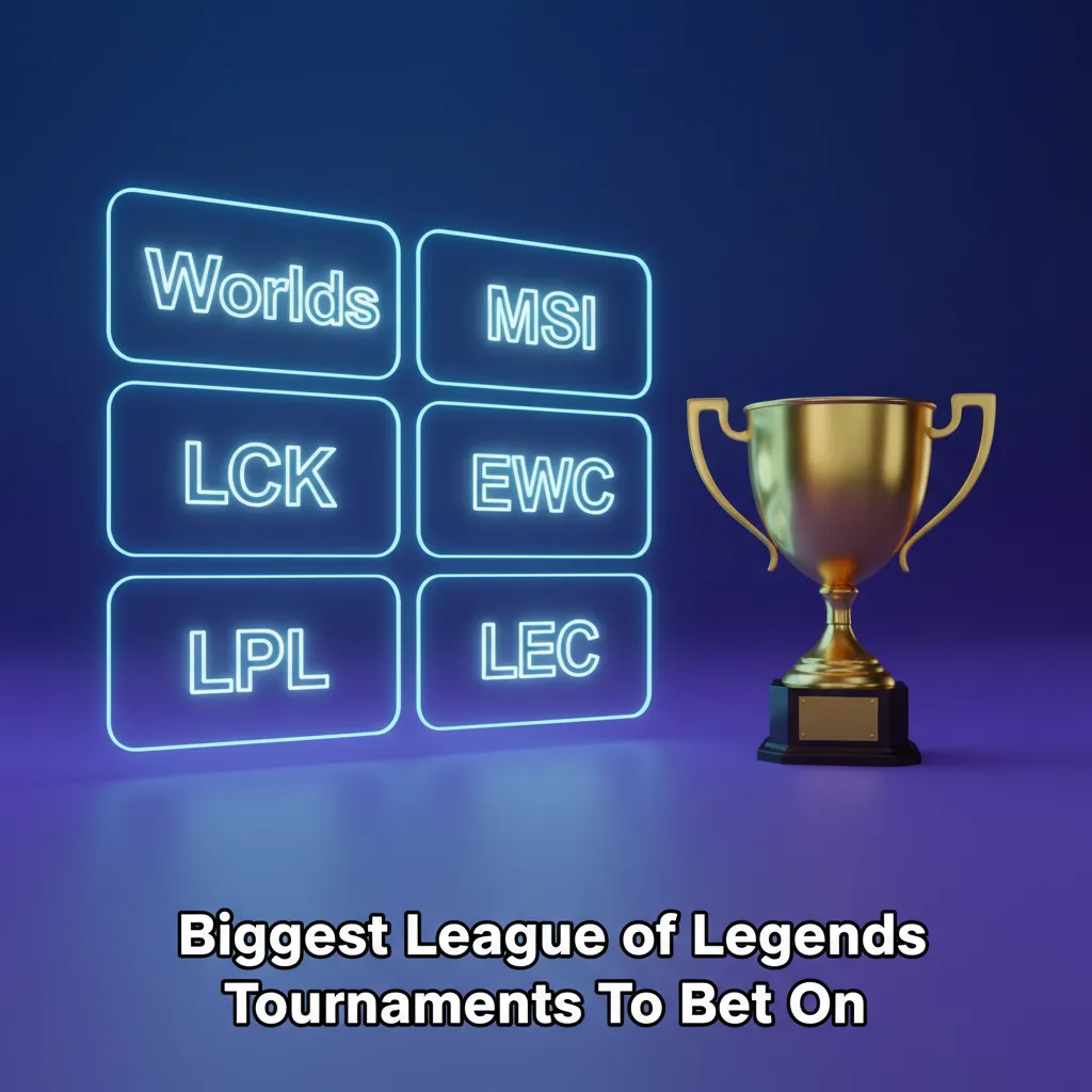 Biggest League of Legends tournaments for betting: Worlds, MSI, EWC, LCK, LPL, LEC; year-round picks for Pakistan bettors.