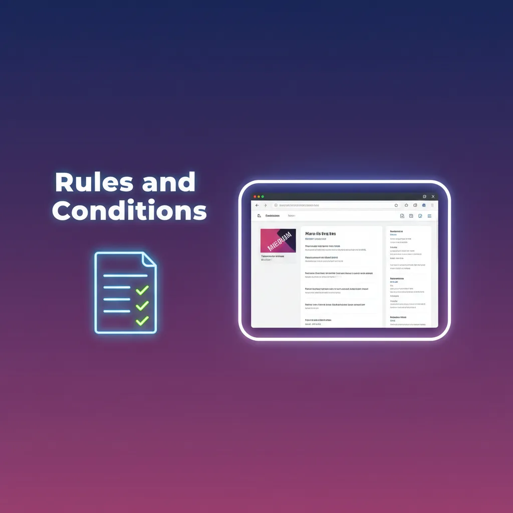 Rules & Conditions for Pakistan players: 18+, 1 account per person/device/IP KYC/AML checks; bonus wagering caps; no abuse.