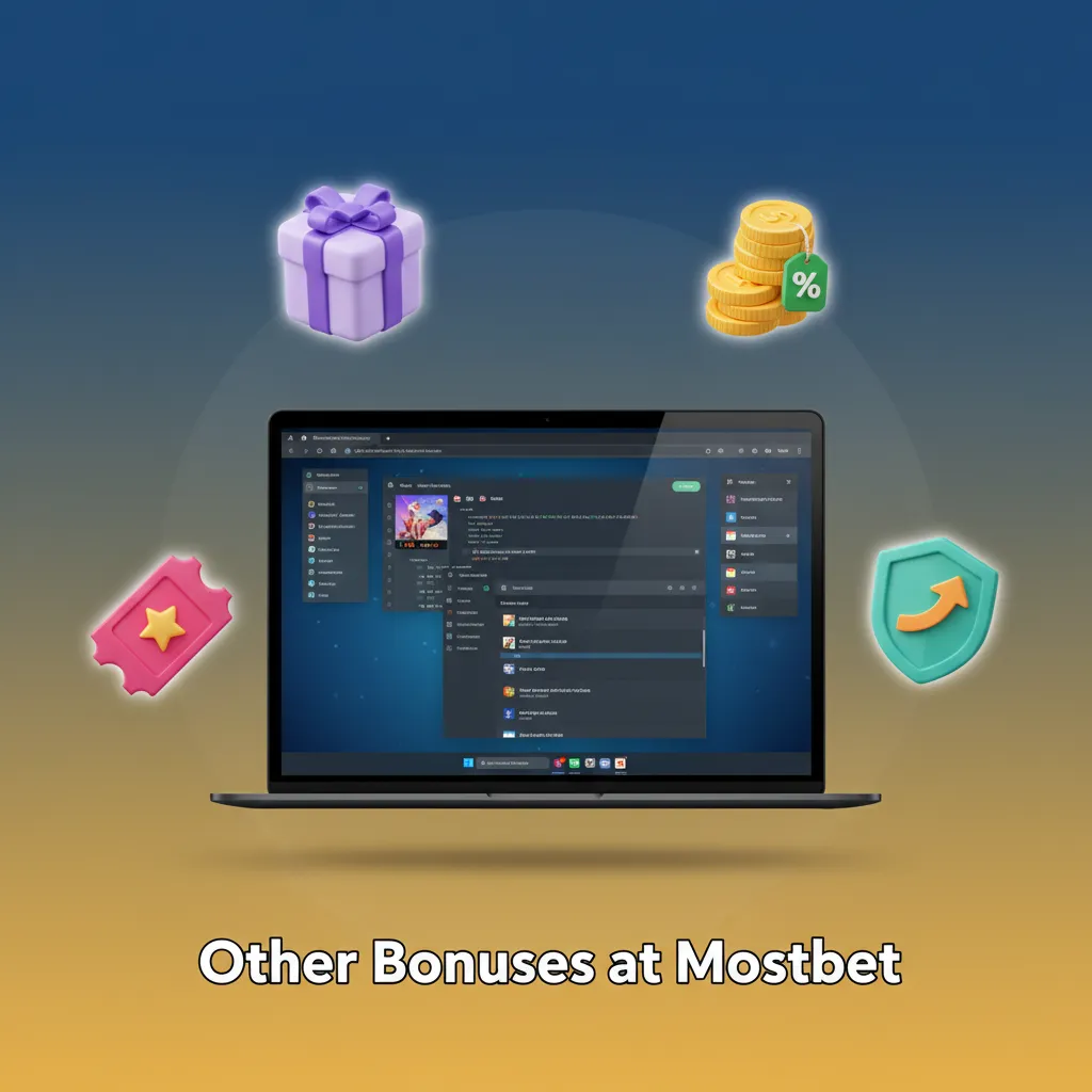 Other bonuses at Mostbet: reload bonus, cashback, free spins, free bet/insurance, tournaments and leaderboards.