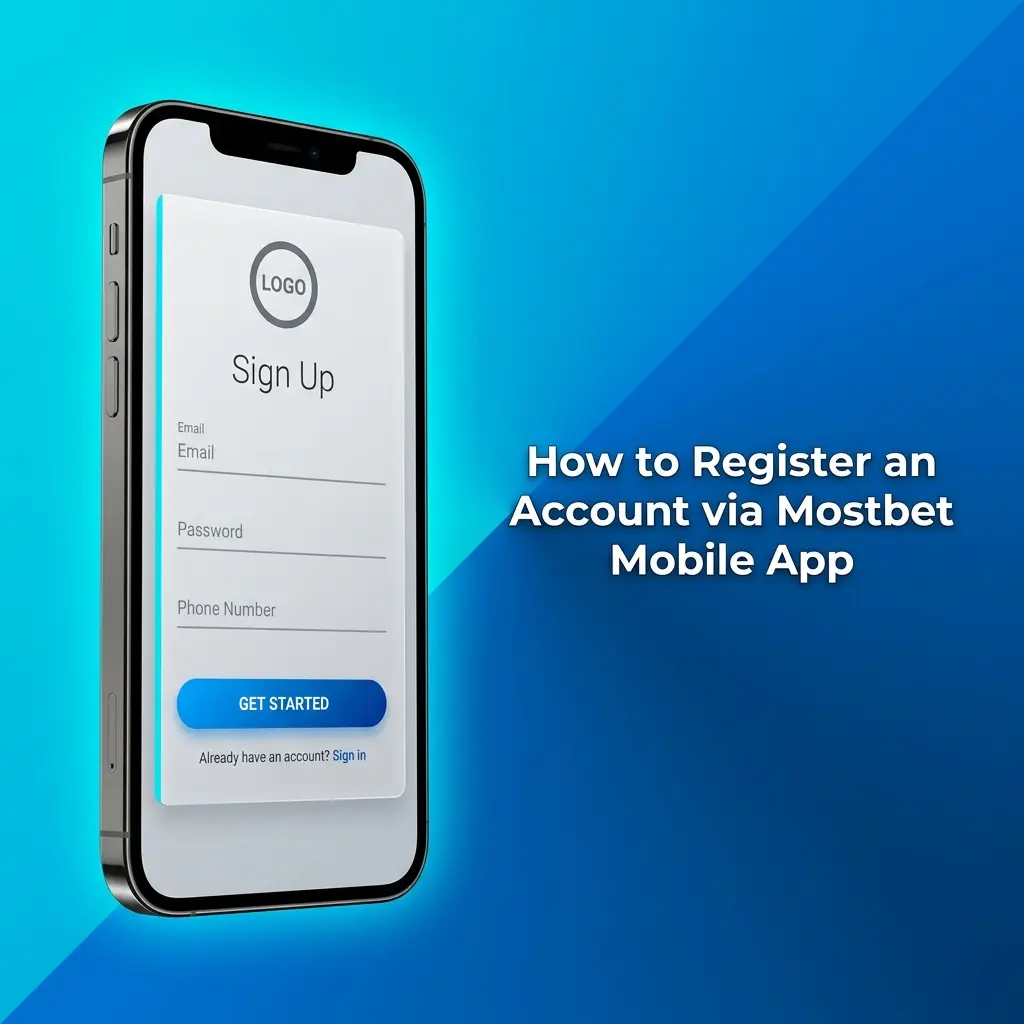 Mostbet mobile app registration screen showing step-by-step account creation process with PKR currency selection in Pakistan
