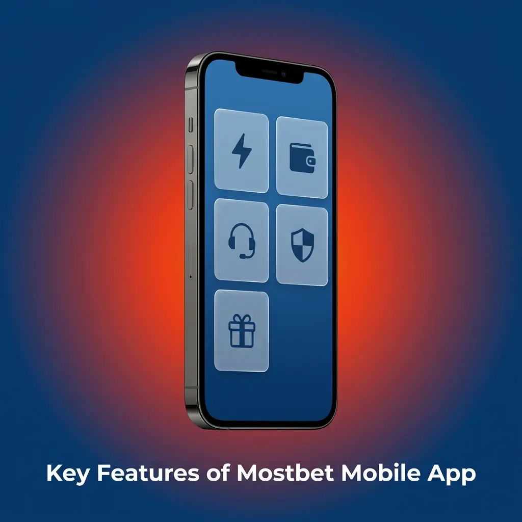 Mostbet mobile app features including PKR support, live betting, casino games, and 125% welcome bonus for Pakistani users
