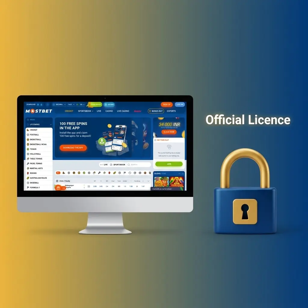 Mostbet Curacao eGaming licence 8048/JAZ authorising sports betting and casino services in Pakistan