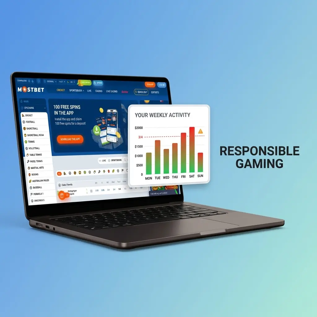 Mostbet responsible gaming tools including deposit limits, self-exclusion, and underage protection for players in Pakistan
