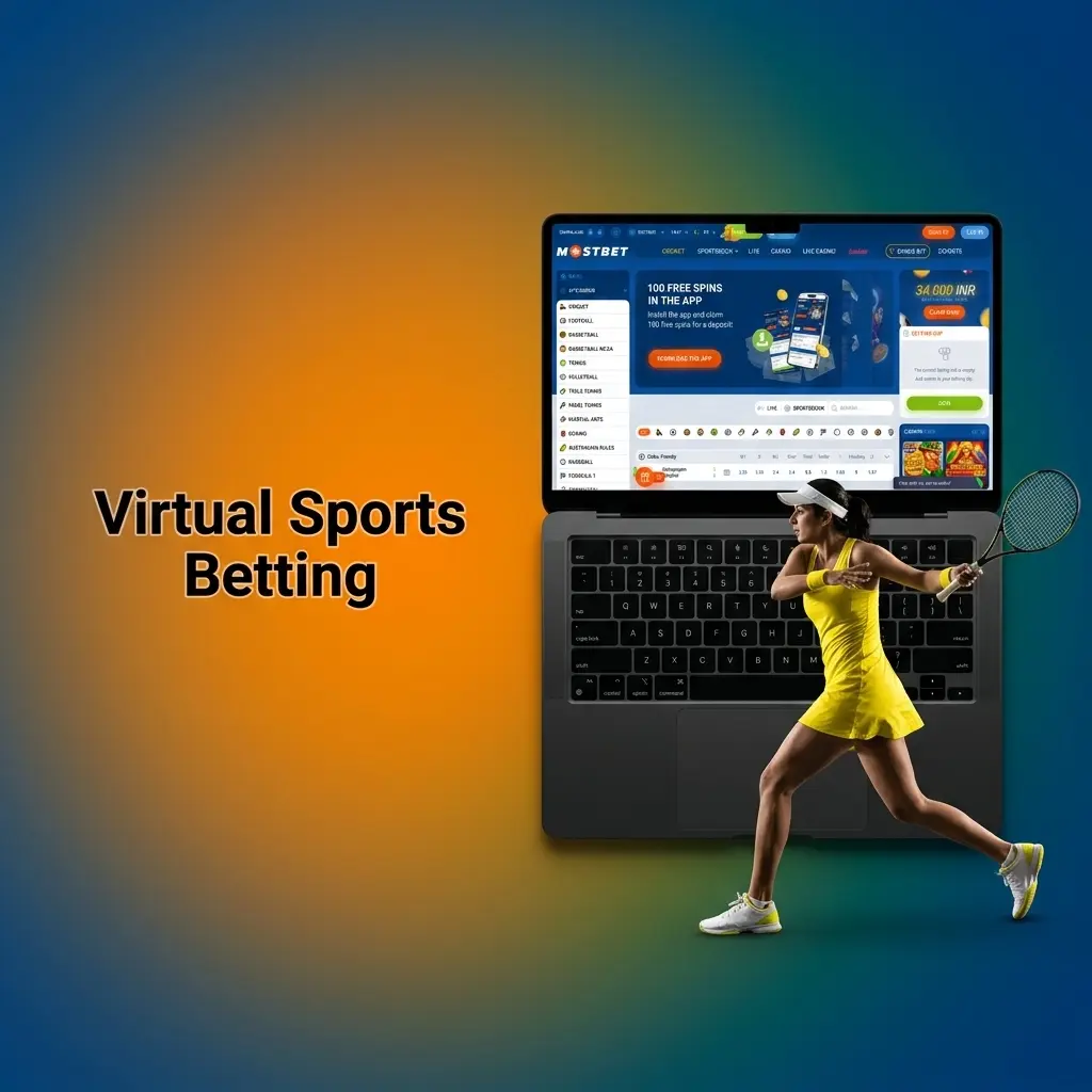 Virtual sports betting on Mostbet featuring football, basketball, horse racing and tennis with RNG-based results available 24/7
